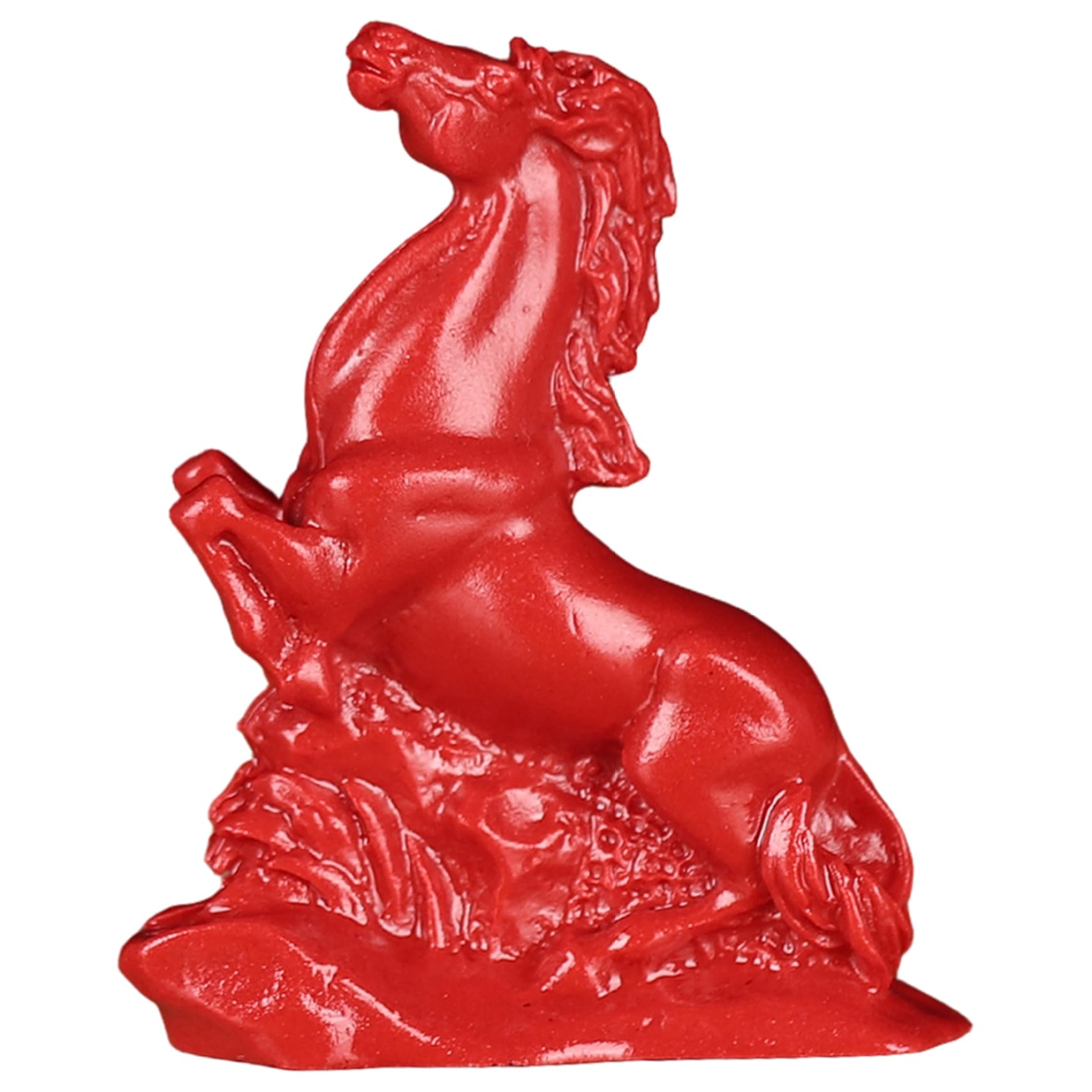 Tsawntd Fire Horse Figurine Red Horse Statue for Wealth Luck Resin Feng Shui Decor for Chinese New Year Office Desk Decor 2026 3x1.2x3.4 in Chinese New Year Statue