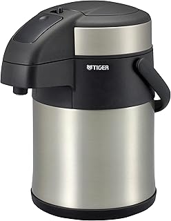 TIGER MAA-C221XC Tiger Thermal Insulated Tabletop Stainless Steel Air Pot, Eco Friendly, 0.7 gal (2.2 L) Clear Stainless Steel (Silver)
