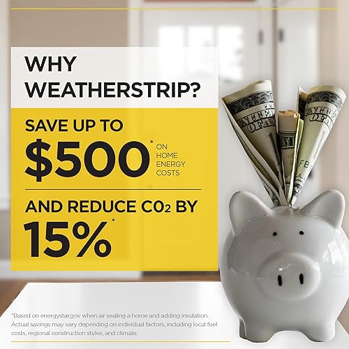 Miniatura 5 de M-D Building Products 43305 - Sello de puerta de cincha de 42 pulgadas, color marrón, 5 piezas