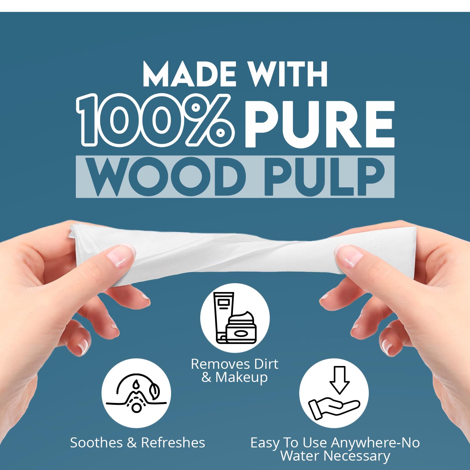 WBM Care 2-Ply Facial Tissues with Tea Tree Fragrance - 200 Sheets, Pack of 10 (2000 Total) Ultra Soft, 100% Natural Best for Rinse