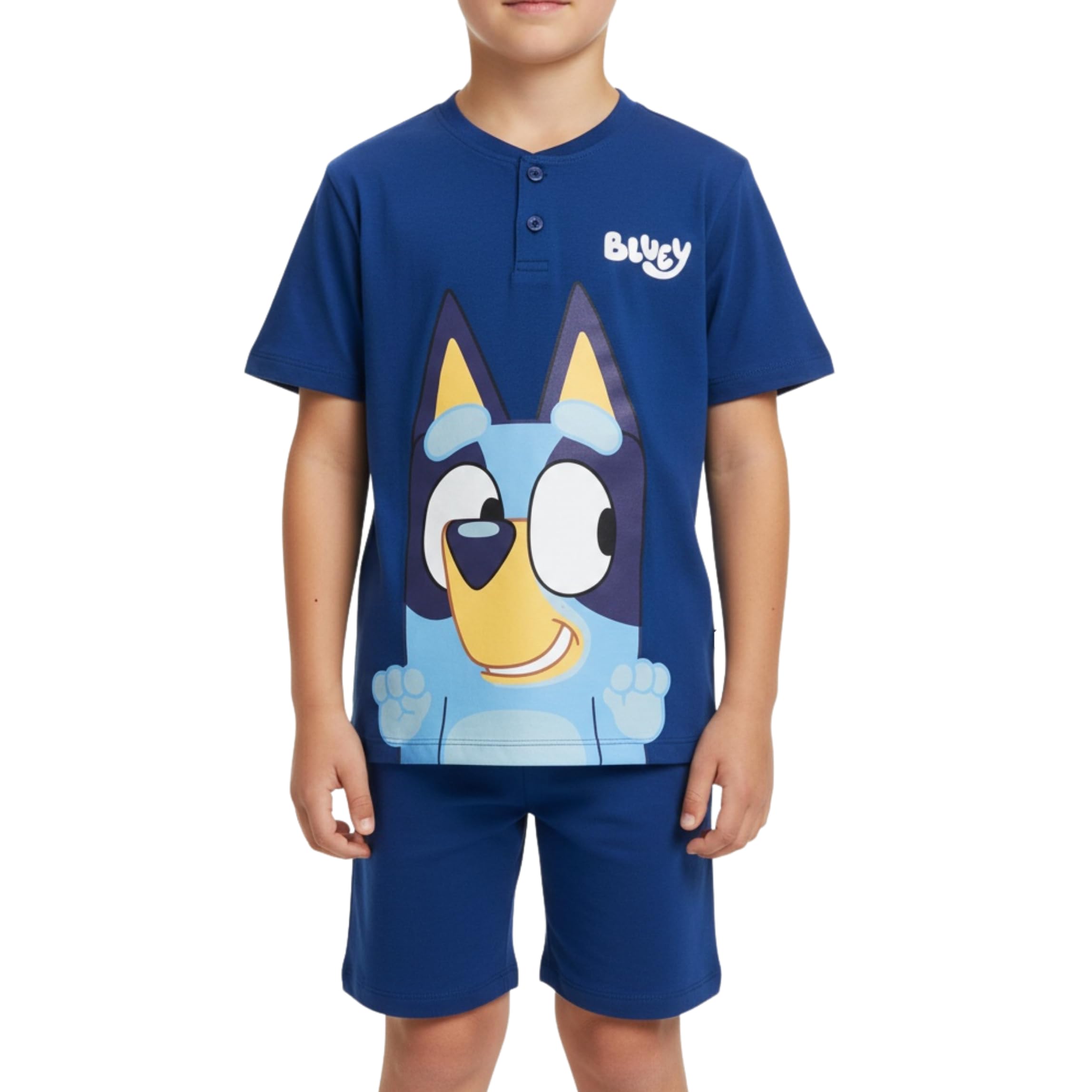Bluey Camiseta y Pantalón Corto para Niño, Pijama Conjunto 2 Piezas para Niños, Incluye Caja de Regalo, Tallas 3 a 6 Años