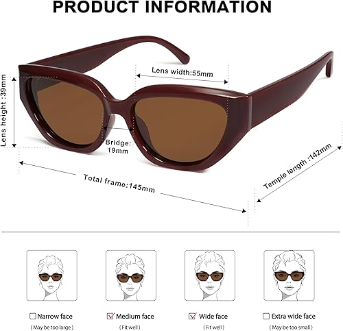 Miniatura 9 de SOJOS Gafas de sol polarizadas de ojo de gato para mujer SJ2237