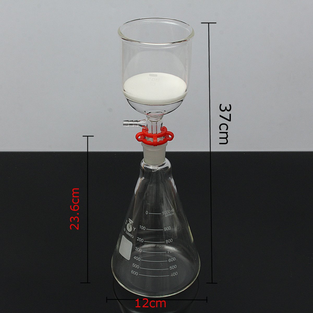 EsportsMJJ Filtro De Aspiración De Vidrio Kit De Filtración 350Ml Buchner Embudo 1000Ml Erlenmeyer Frasco