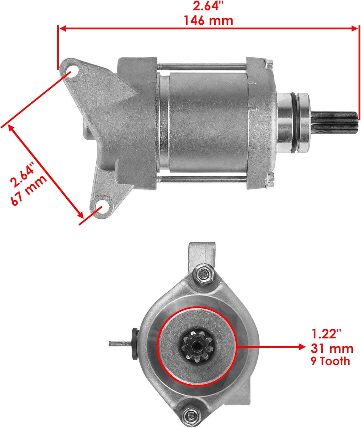 Caltric Starter Compatible With Yamaha WR450 WR-450 WR450F WR 450F 449Cc 2003 2004 2005 2006