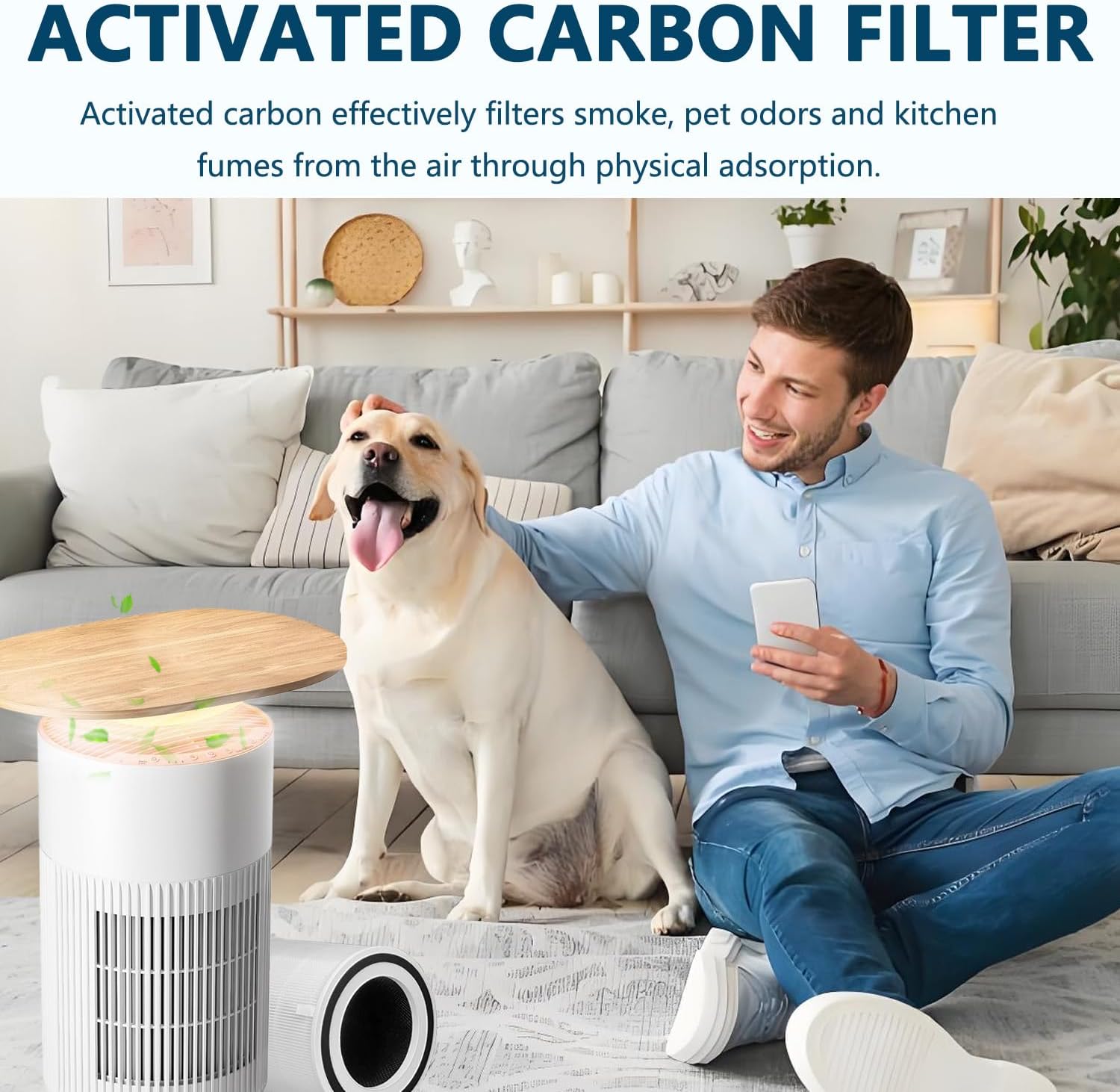 Replacement Filter Compatible with switchbot w5302300 Air Purifier, 4-in-1 H13 HEPA High-Efficiency Carbon Filter Filtration 1-Pack - Image 8