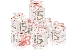 Mis Quince Decorations Rose Gold Party Favor Boxes