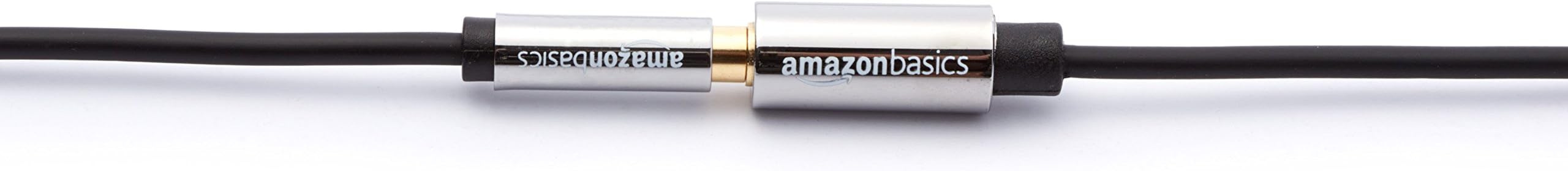 Amazon Basics Stereo Audio Extension Auxillary Cable for Amplifier 3.5mm x 1.8m Black