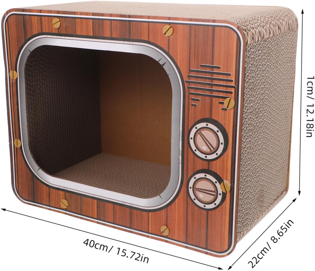 Toyvian Cardboard Cat House Cube Bed Spacious Cat Scratcher Corrugated Design Year Comfort Fun and Versatile Playhouse for Felines