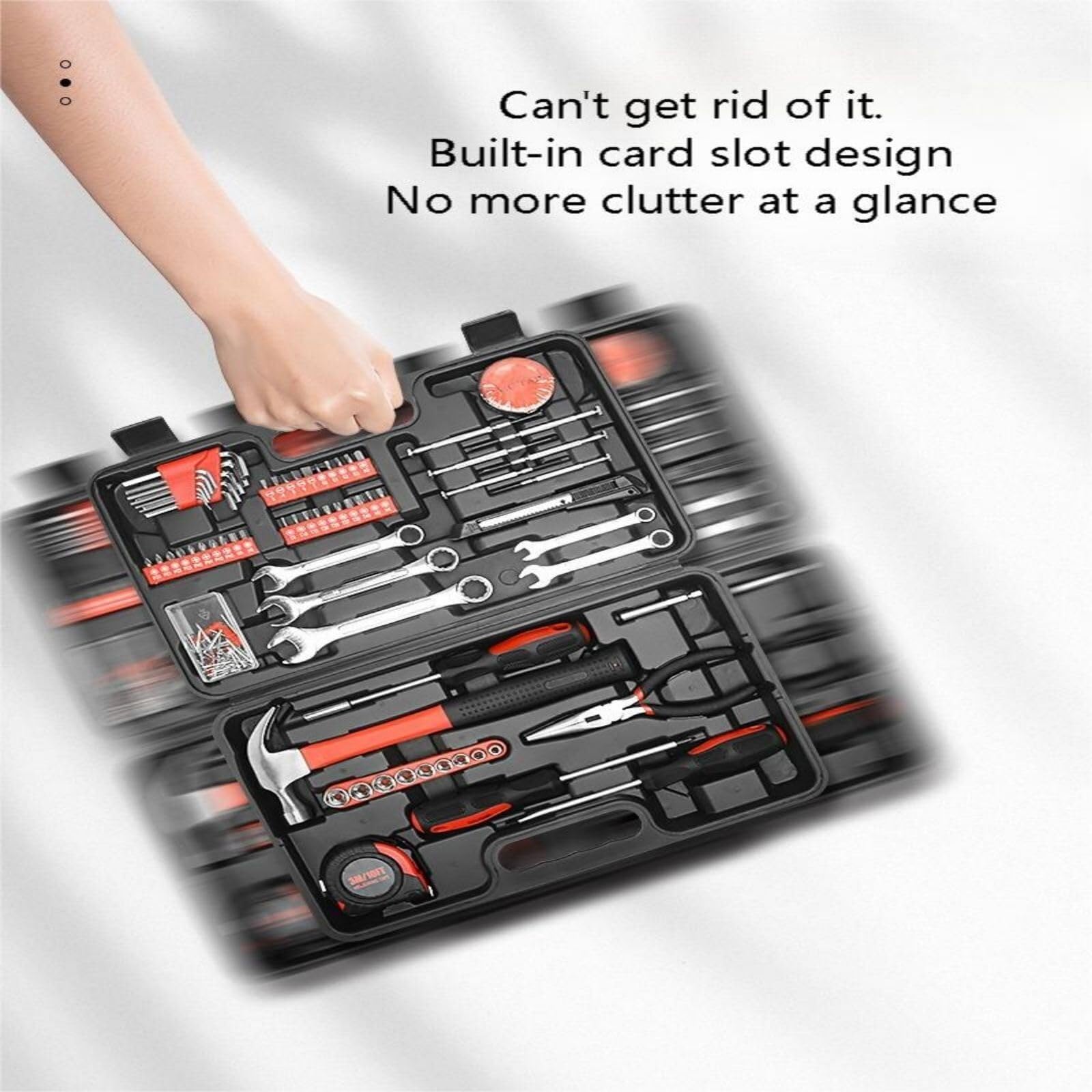 146-Piece Multi-Purpose Automotive and Household Tool Kit in Toolbox Storage Case Perfect for General Home herramientas