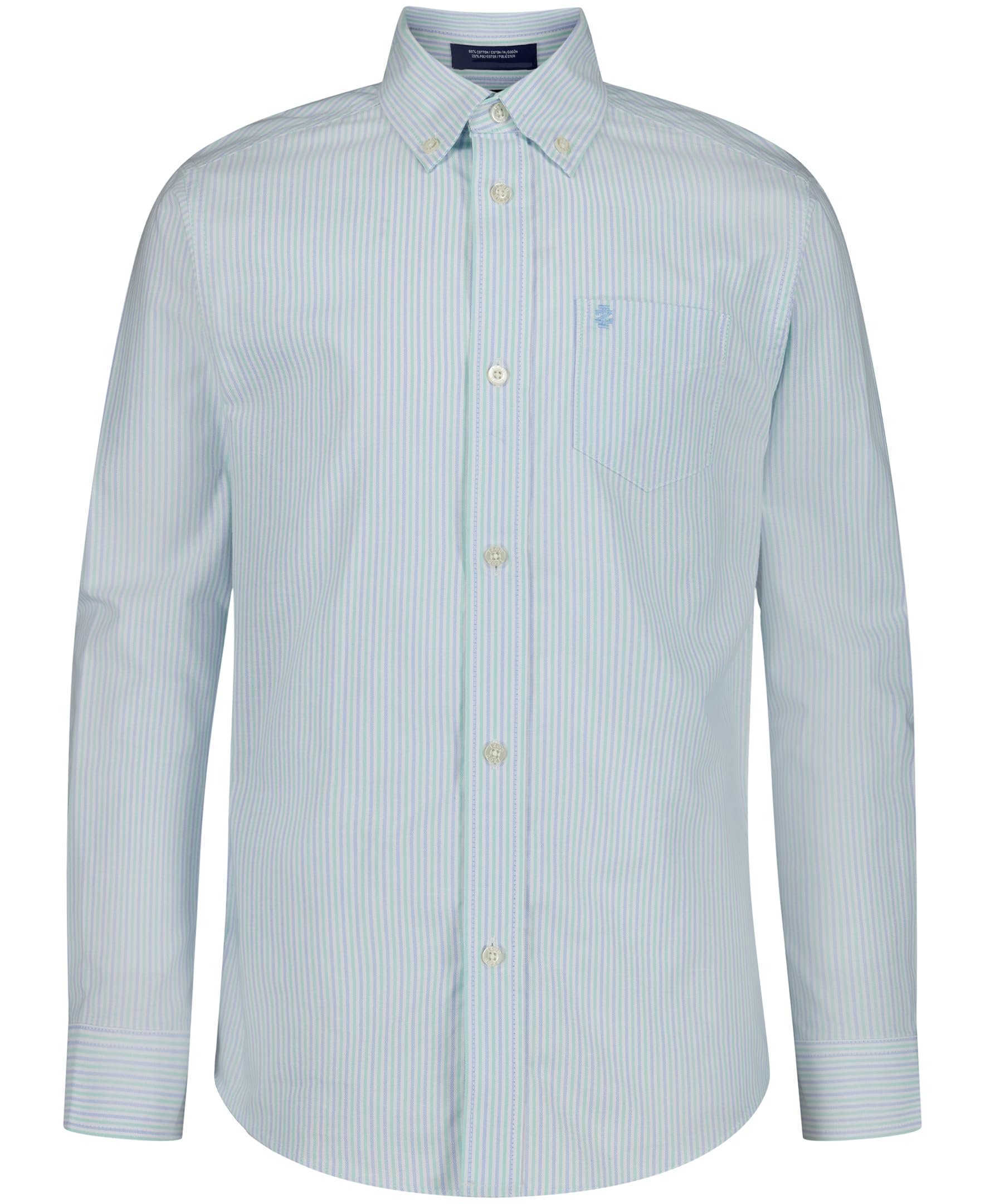 Izod Long Sleeve Plaid Button-Down Dress Shirt Camisa de Vestir para Niños