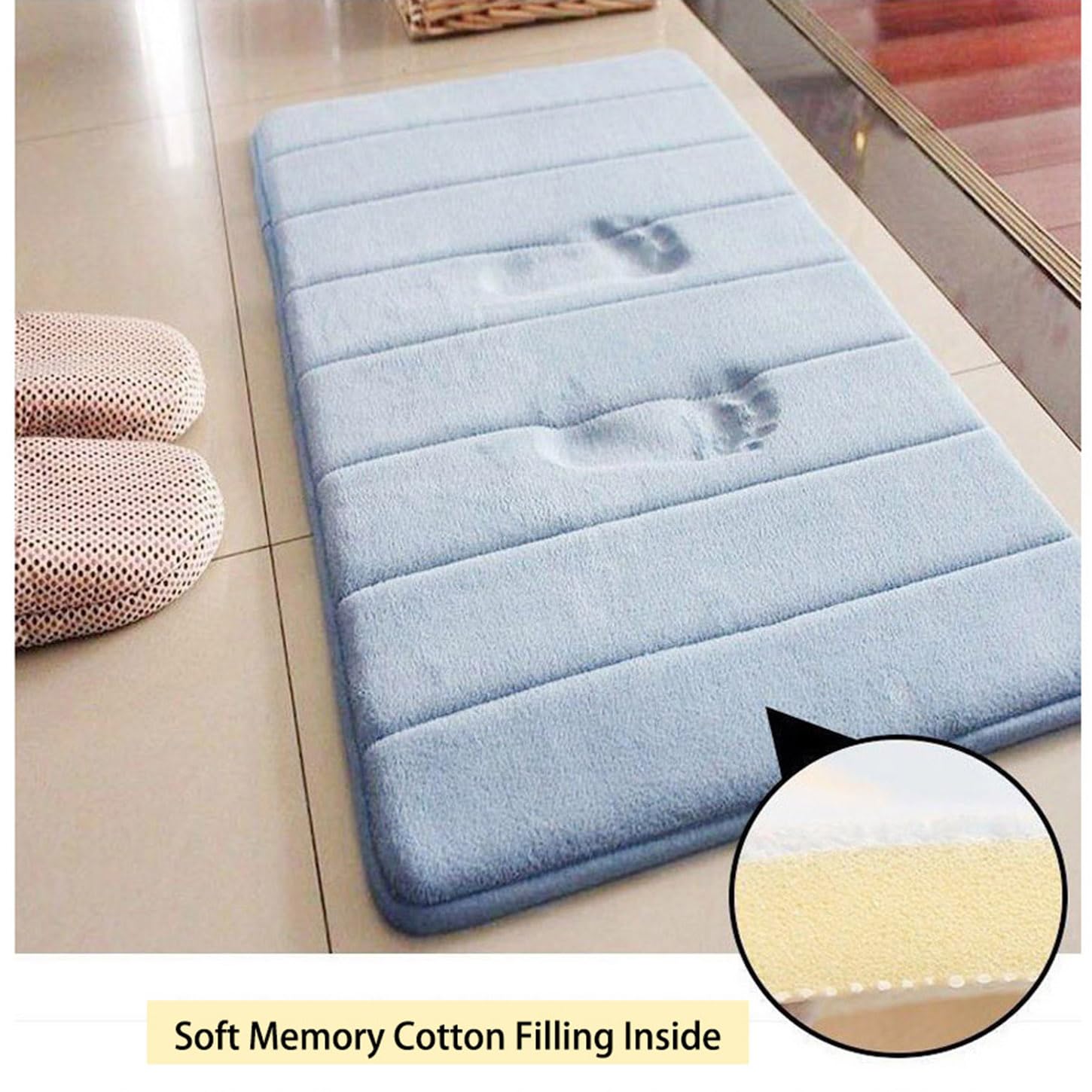 Tappeto da bagno morbido in memory foam, extra morbido, antiscivolo, assorbente, ad asciugatura rapida, per bagno, cucina, casa (100 x 200 cm, verde scuro)