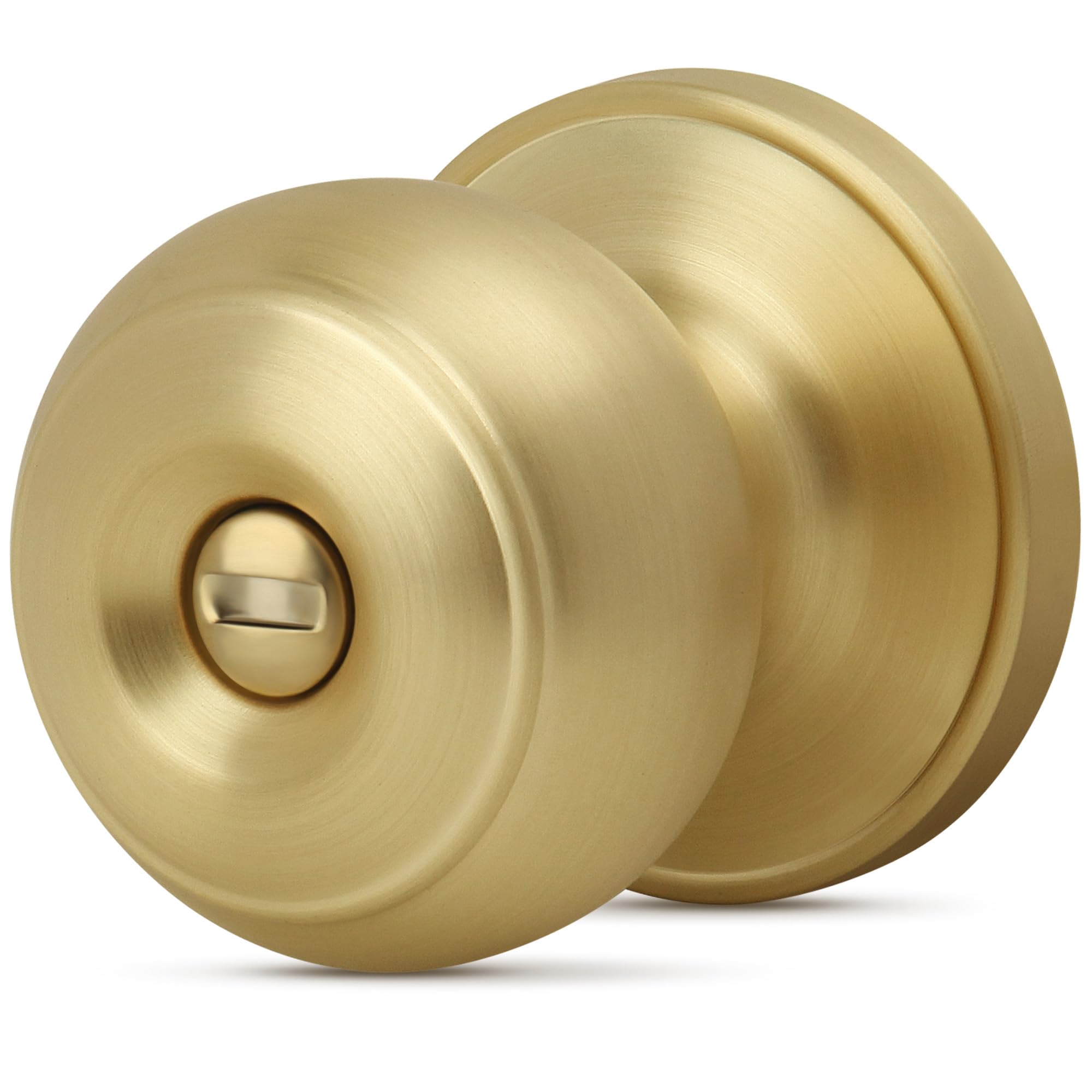 Moquin Gold Privacy Door Knob - Keyless Security -9
