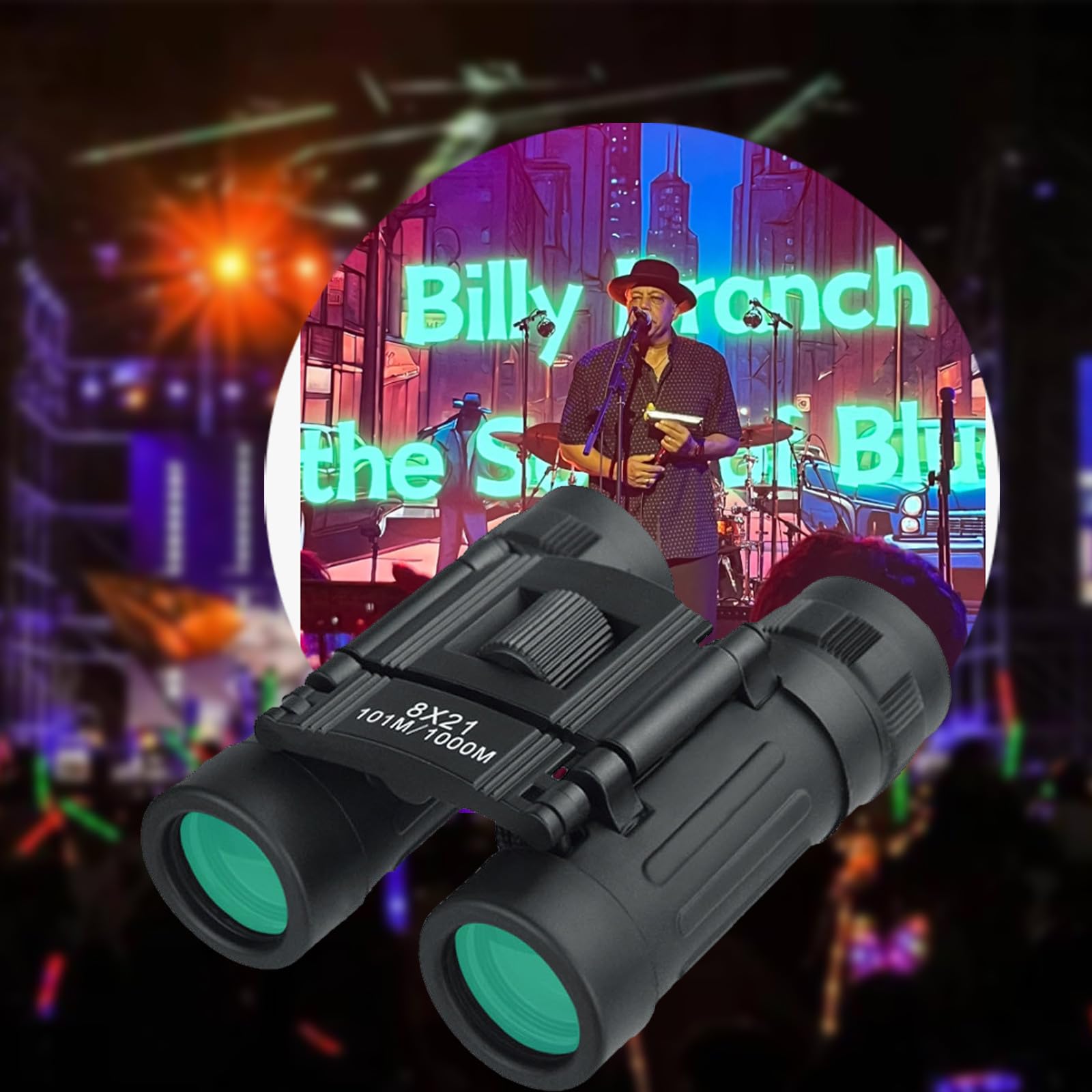 Night Vision Binoculars, Compact Binoculars, 8x21 Zoom Binoculars, High Definition Low Night Vision Travel Folding Telescope, Travel Folding Telescope, for Watching Outdoor