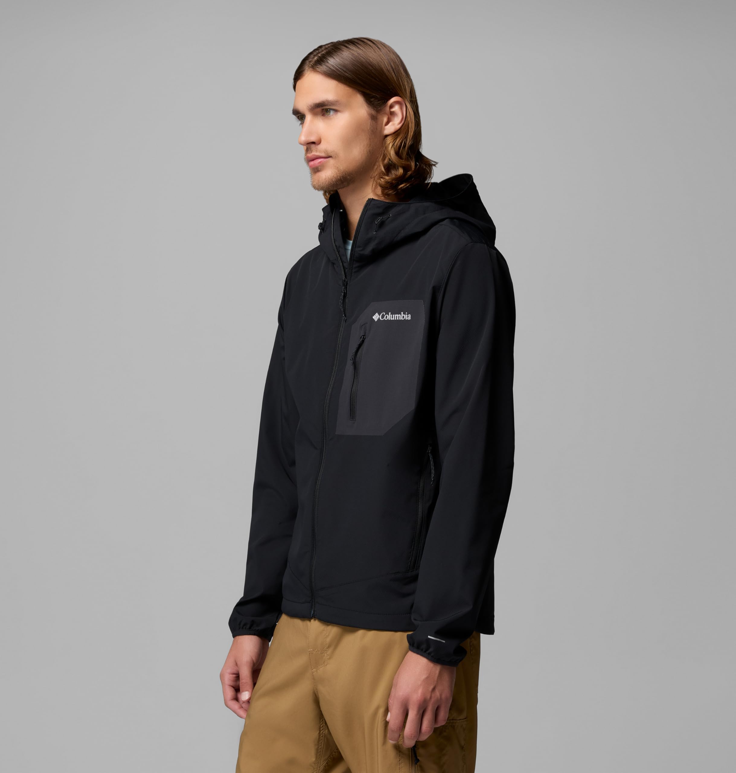Columbia Męska kurtka softshell z kapturem Tall Heights 3, czarna, L