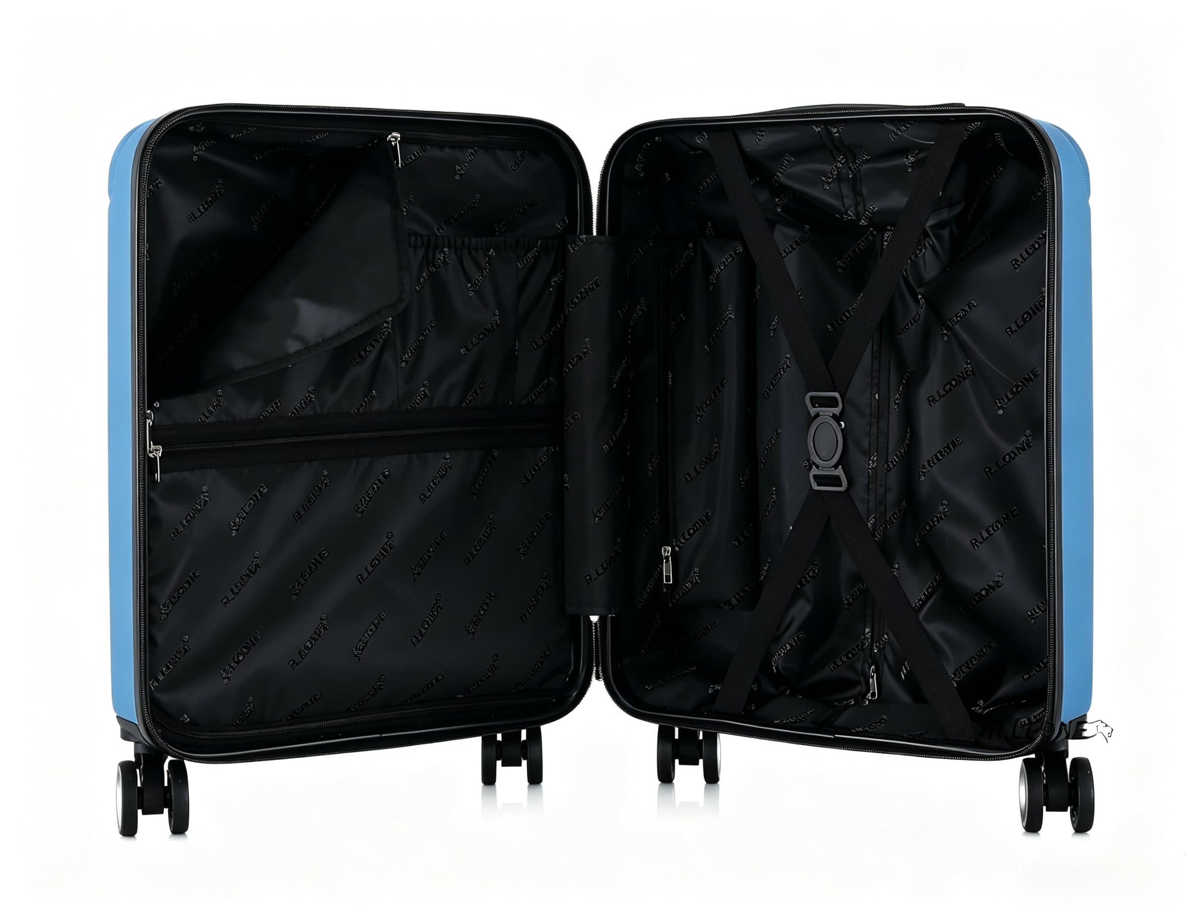 R.Leone Ryanair Maleta Cabina 55x40x20 cm - Maletas de Viaje Cabina - Trolley pequeño Equipaje de Mano, Carcasa Dura, Ultraligera de ABS 4 Ruedas Giratorias