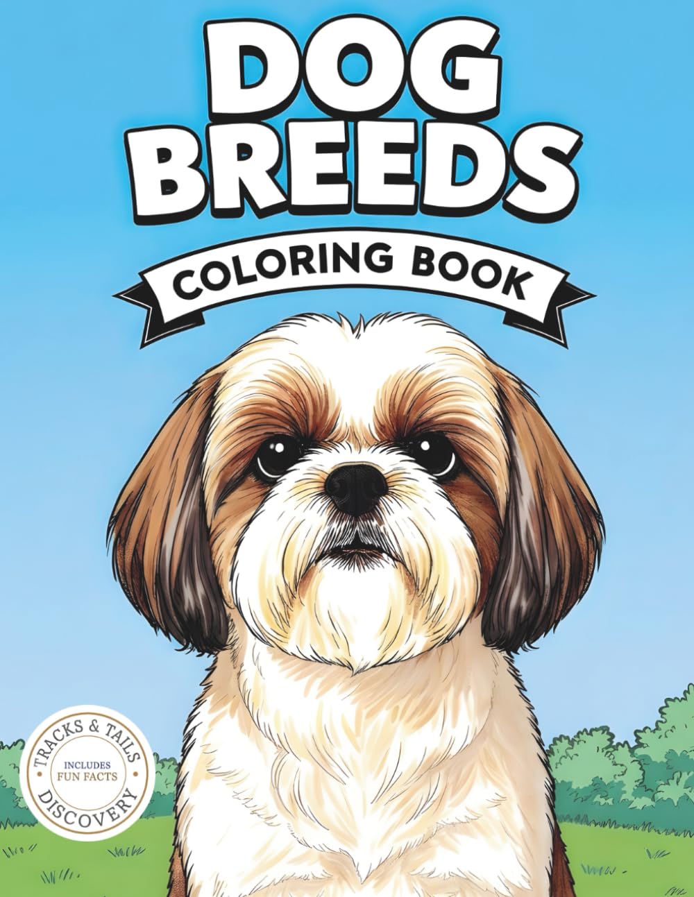 Dog Breeds Coloring Book: 40 Realistic Dog Breeds with Unique Superpowers and Traits (Tracks & Tails Discovery)