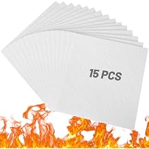 UCandy 15 Pack Ceramic Fiber Paper, 11" x 12" x 1/8" High Temperature Ceramic Fiber Rectangle Papers White Insulation Gasket Paper for Stove Furnace Fireplace