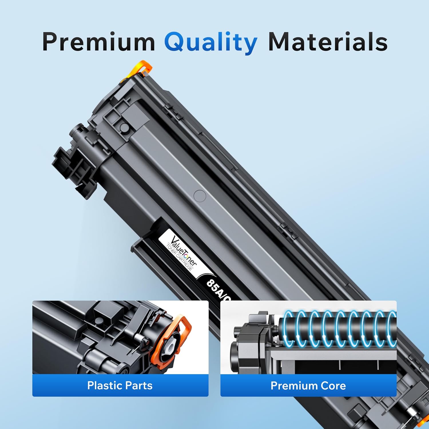 Valuetoner Compatible 85A Toner Replacement for HP 85A Black Toner Cartridge CE285A for HP LaserJet P1102W LaserJet Pro P1109W P1102W P1102 M1212NF M1217NFW MFP M1212 M1217 M1132 Printer (2 Black)