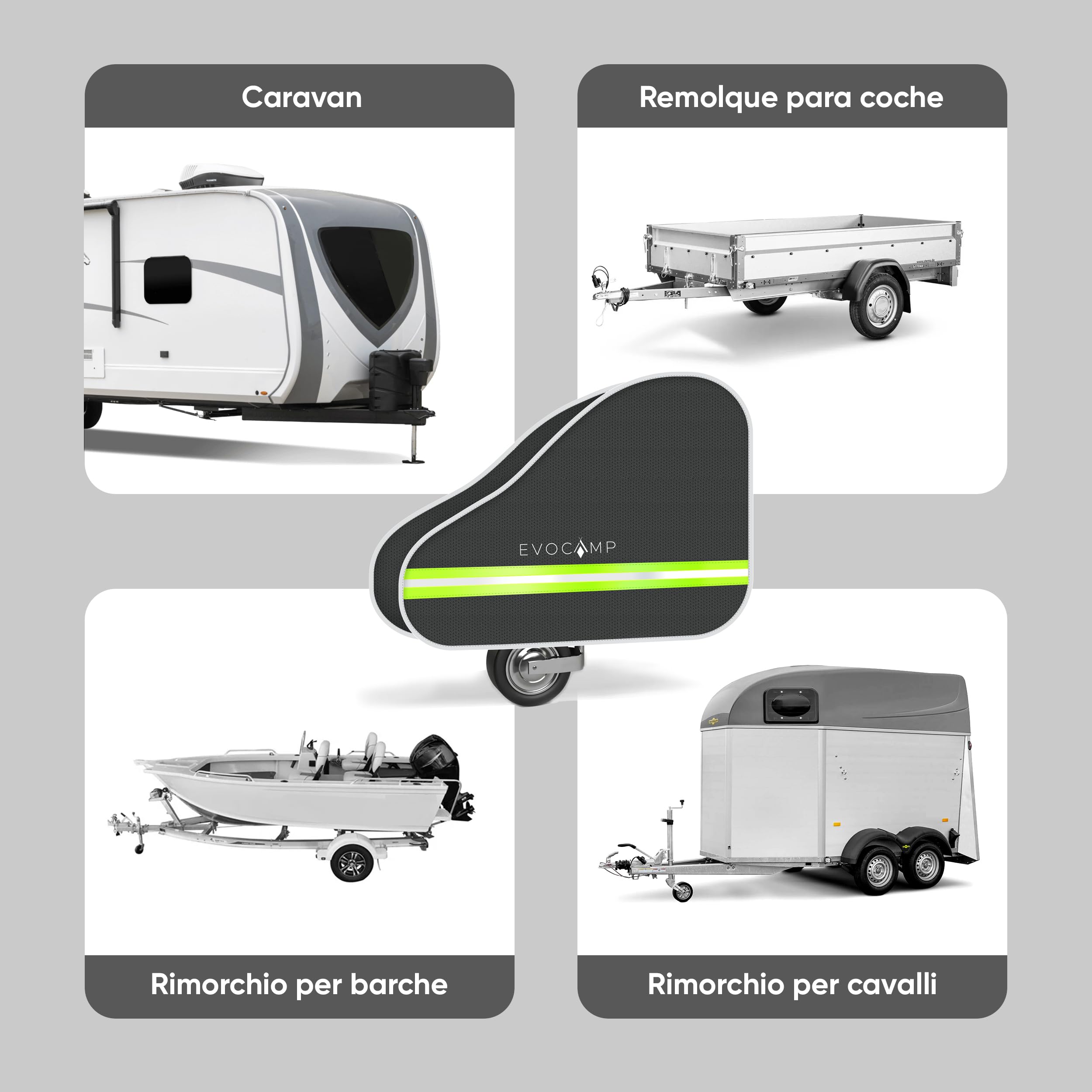 EVOCAMP copertura timone caravan impermeabile, copritimone per camper, impermeabile copertura gancio traino, borsa inclusa, accessori roulotte, telo copri roulotte, copri gancio traino per rimorchi