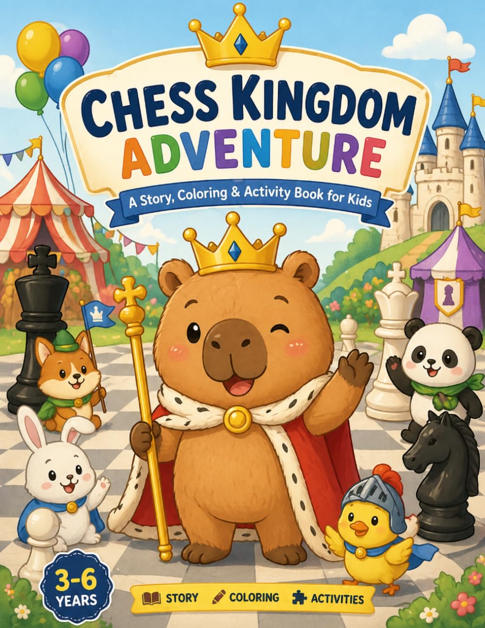 Chess Kingdom Adventure: A Story, Coloring & Activity Book for Kids Ages 3–6