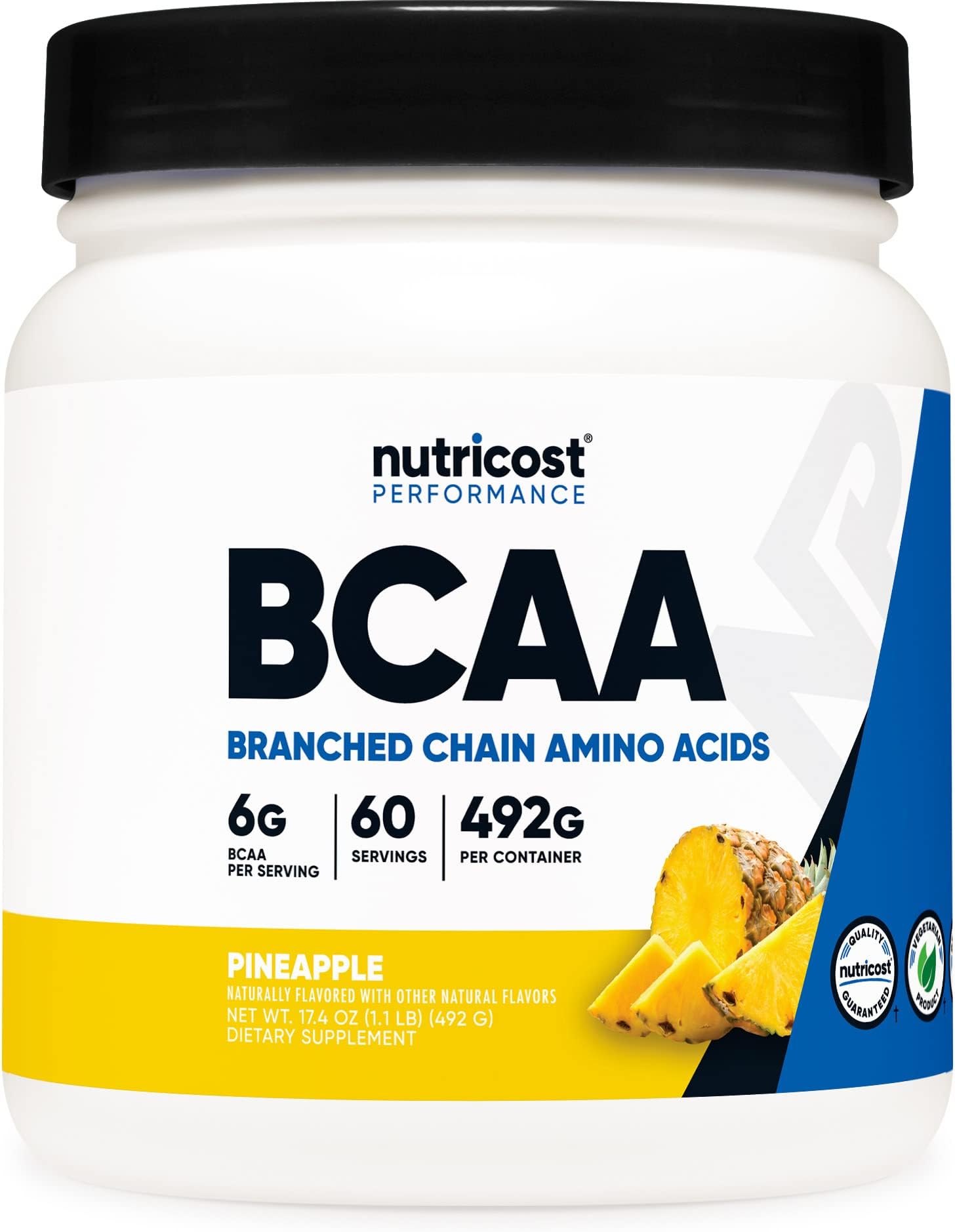 NutricostBCAA Powder- 2:1:1 (Pineapple) 60 Servings
