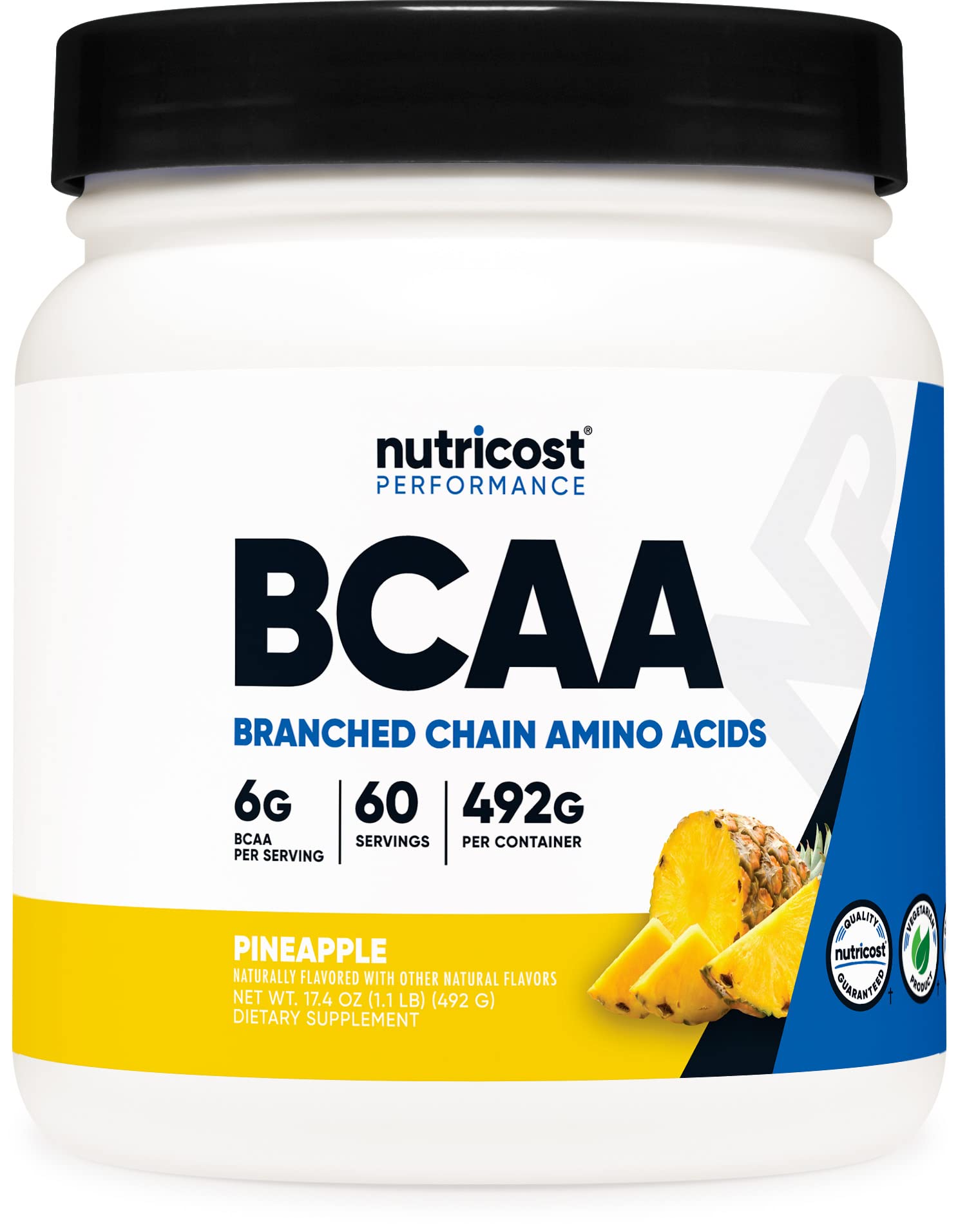 Nutricost BCAA Powder- 2:1:1 (Pineapple) 60 Servings