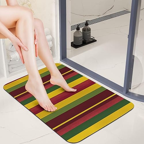 Miniatura 10 de Innovadora alfombra de baño central, color azul polvoriento, marrón, patrón secreto de tribu en estilo bohemio, barrera de suciedad, de secado