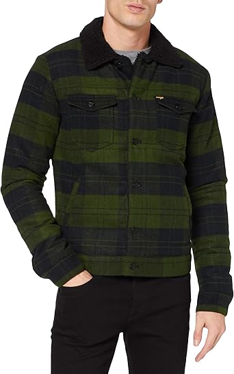 Mens checked trucker jacket Clearance