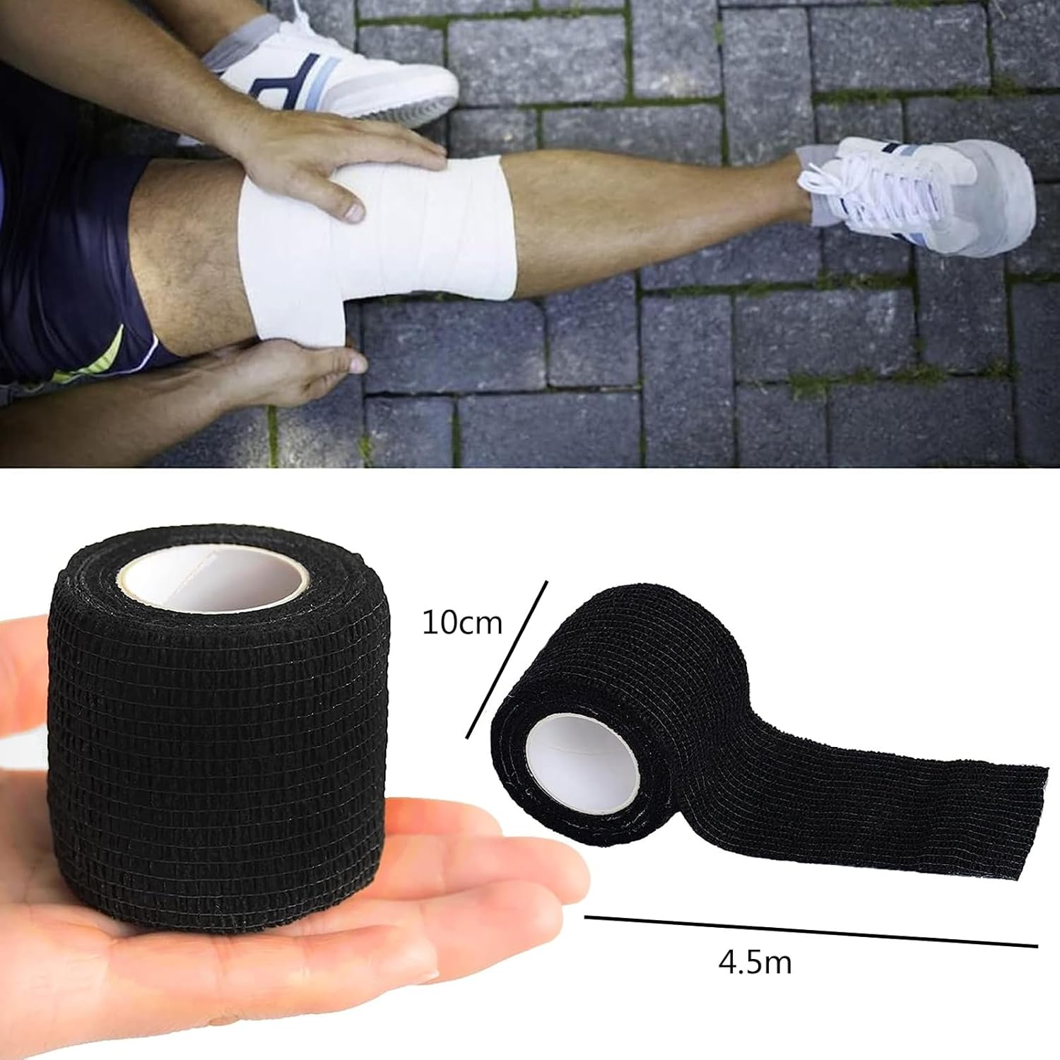 19 Pack Self Adhesive Bandage Wrap Self Stick Wrap for Ankle, Wrist, Finger, Sports, Breathable Cohesive Vet Tape for Pets