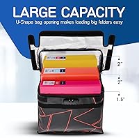 Vista 4 de Bolsa de documentos ignífuga e impermeable con cerradura, aislamiento de 6200℉, diseño patentado de solapa cerrada, caja de almacenamiento