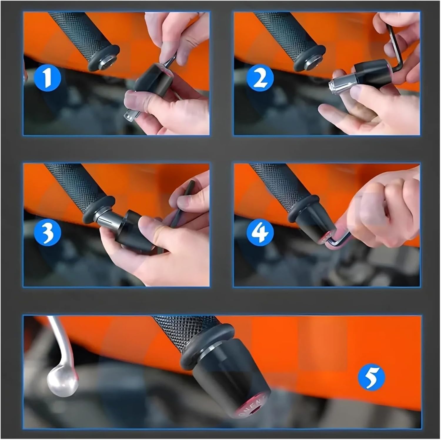 Moto Handlebar End Plug for HO&ND&A CBR125 150 250 300 400 500 600 900 1000 RR Motorcycle Handlebar Grips Bar Ends Cap 22mm Counterweight Plug