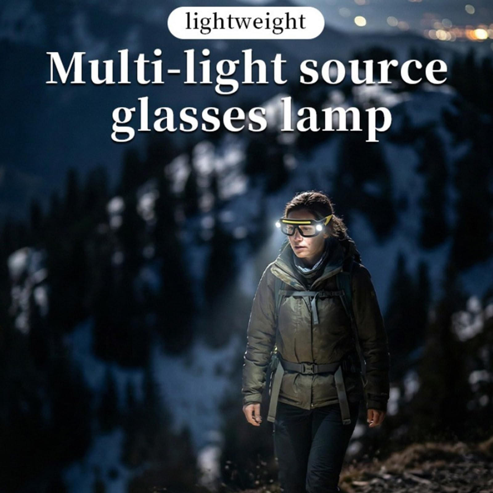 Lunettes lumineuses avec batterie longue et design confortable pour projets, rechargeable par USB