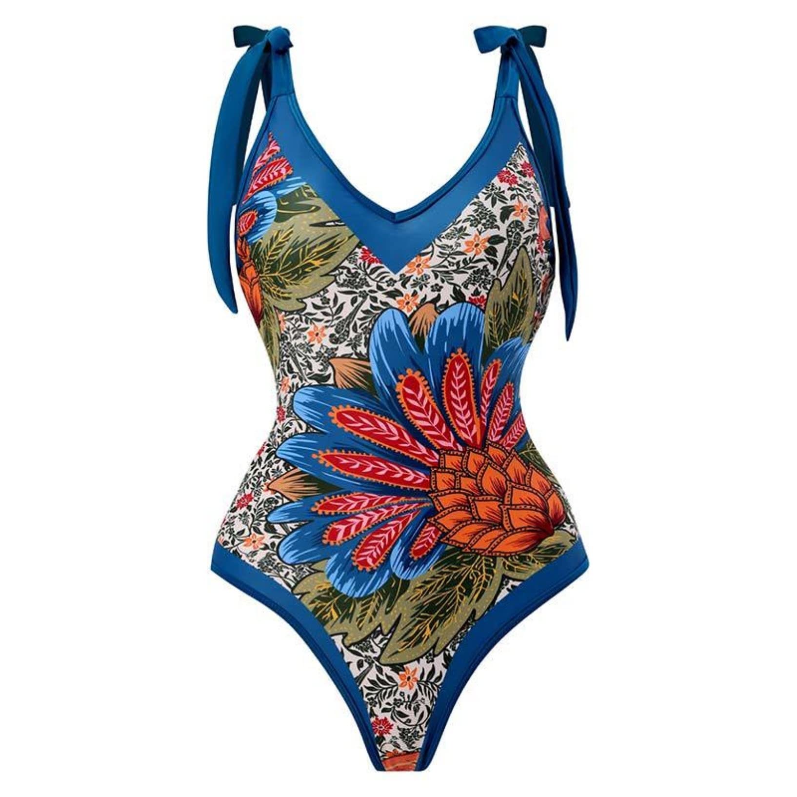 Mujeres Traje De Baño De Dos Piezas con Falda Larga Sarong Playa Cover Up Beachwear para Playa, Piscina, Vacaciones Tropicales (Color : D, Size : XL)