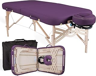 EARTHLITE Premium Portable Massage Table Package SPIRIT - Spa-Level Comfort, Deluxe Cushioning incl. Flex-Rest Face Cradle & Strata Face Pillow, Carry Case (30/32” x 73”) - Made in USA