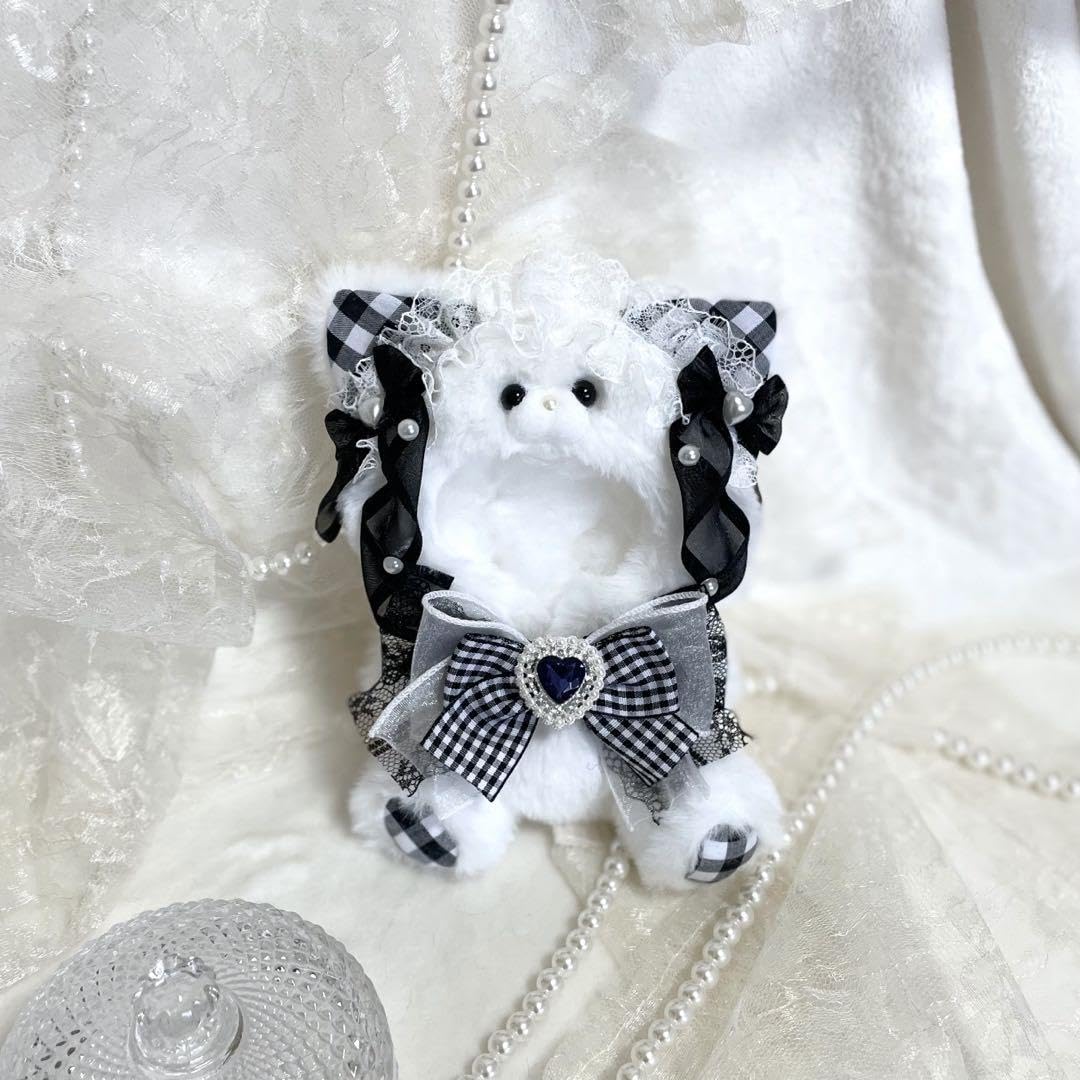 Amazon.co.jp: N-5 ぬい服 10?14センチ着ぐるみおすわり黒チェックねこ