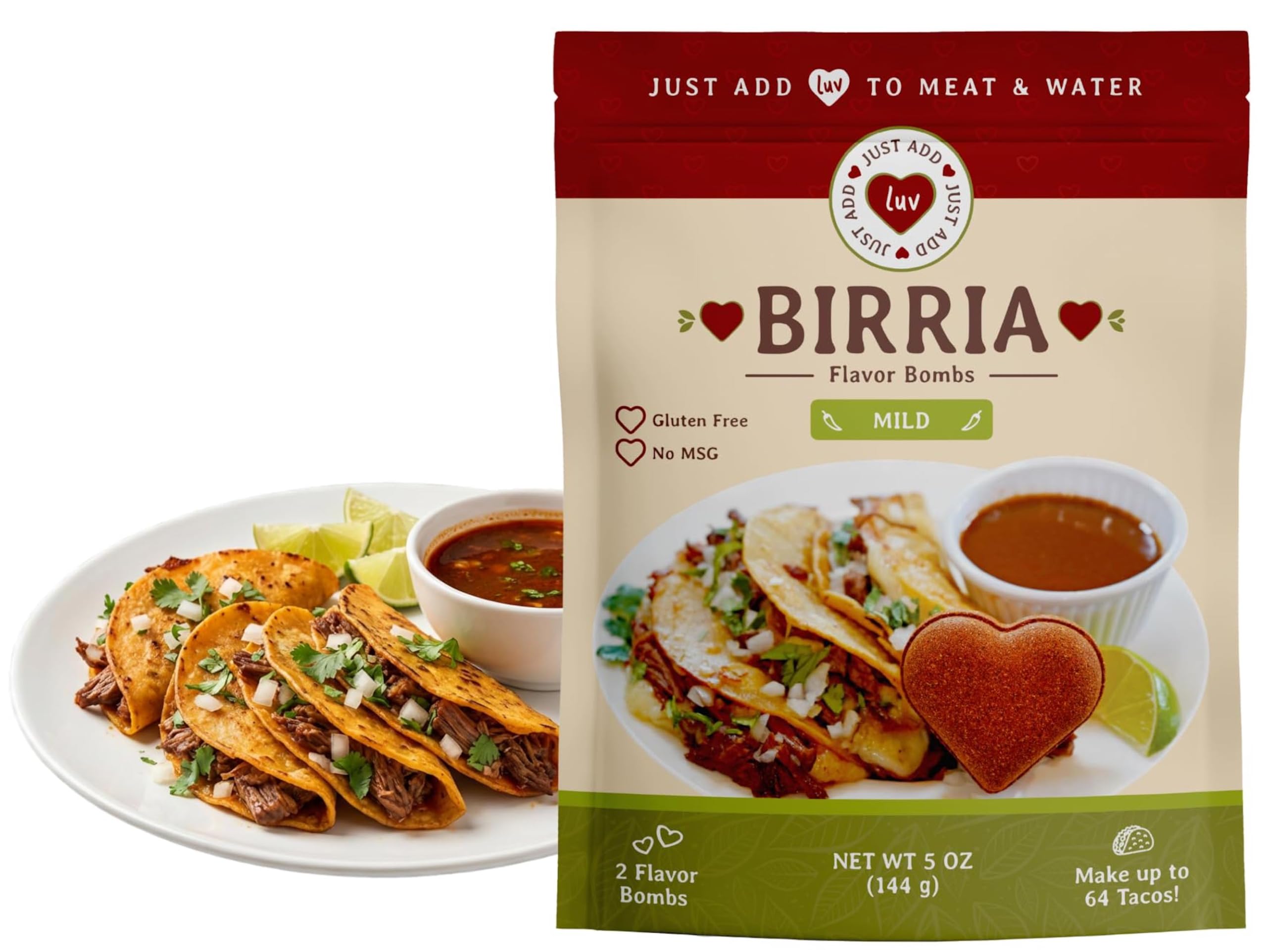 Amazon.com : Just Add Luv Authentic Birria Spice Bomb Seasoning