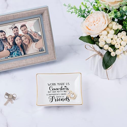 Miniatura 2 de Piudee Regalos para compañeros de trabajo para mujeres, plato de joyería de trabajo y amigos, regalo de agradecimiento para compañeros de trabajo,