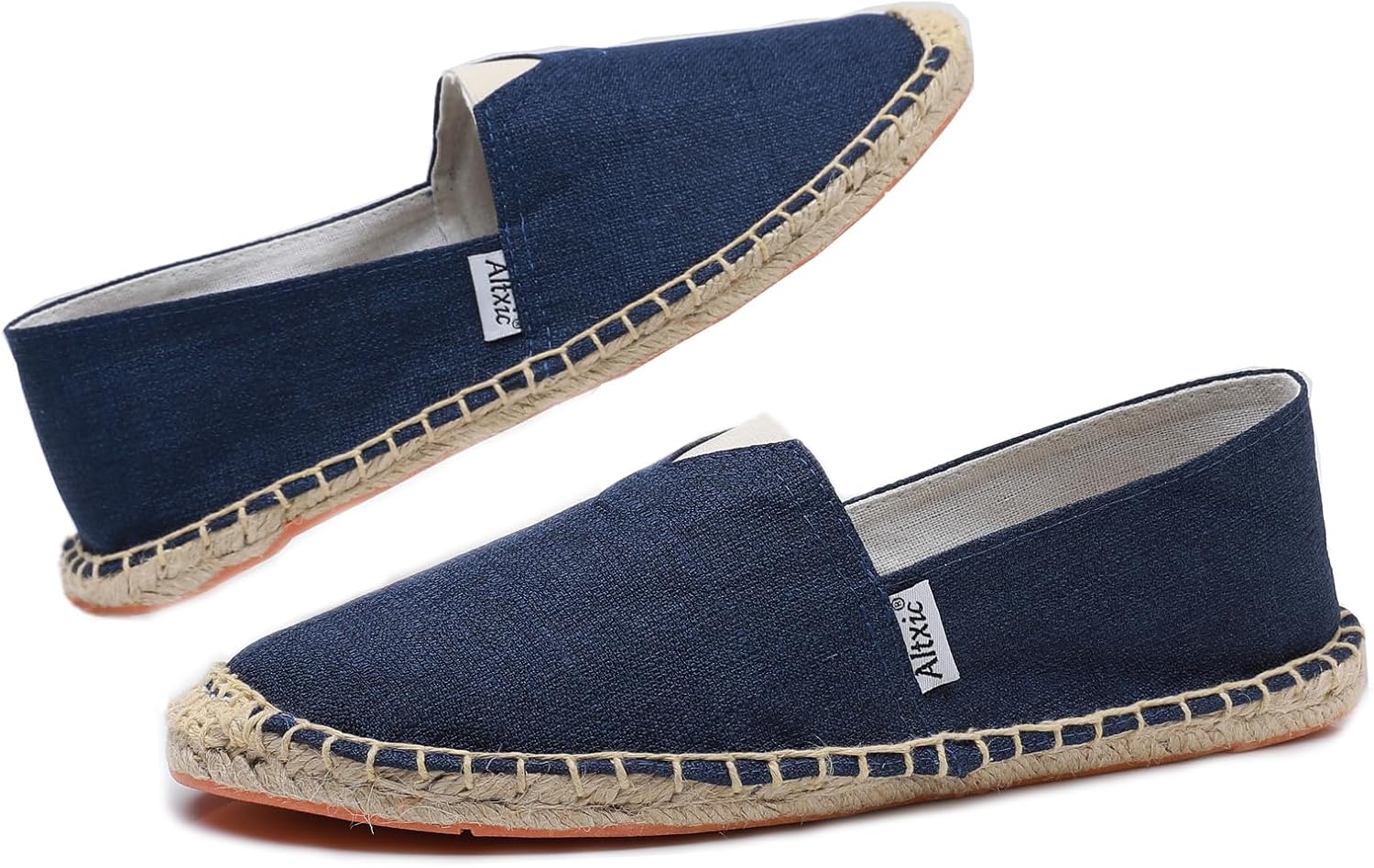 Altxic Men's Closed Toe Comfortable Canvas Slip on Flat Espadrilles - Image 6