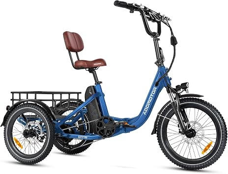 ADDMOTOR CITYTRI E-310 Folding Electric Tricycle for Adults, 750W 90Mi 48V 20Ah UL2849 E-Trike, 3-Wheel Electric Bicycle for Seniors, Parking Brake, Rear Motor Differential