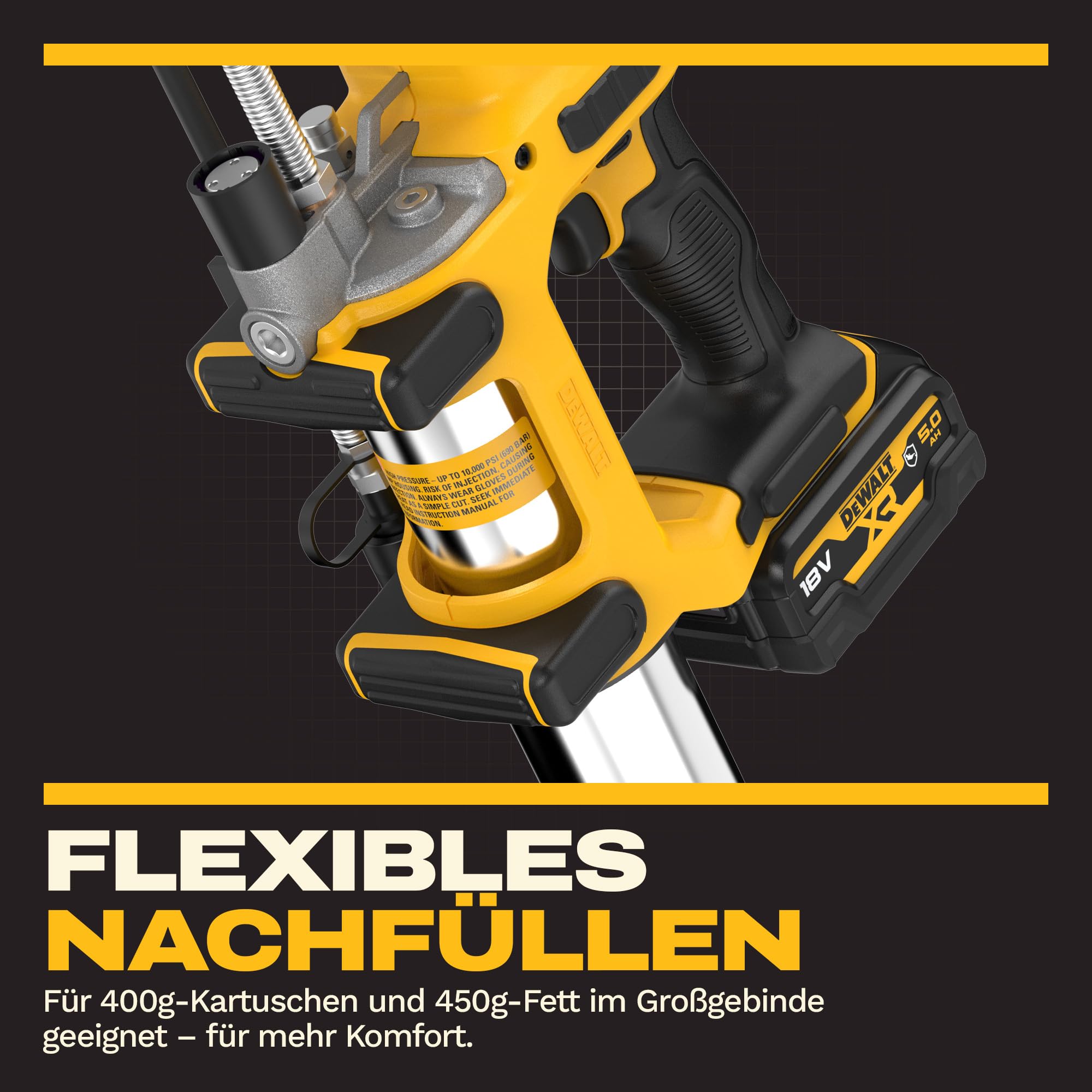 DEWALT DCGG581P1G-QW 18 V XR, 2 prędkości, z akumulatorem 5 Ah, DCGG581P1G-QW