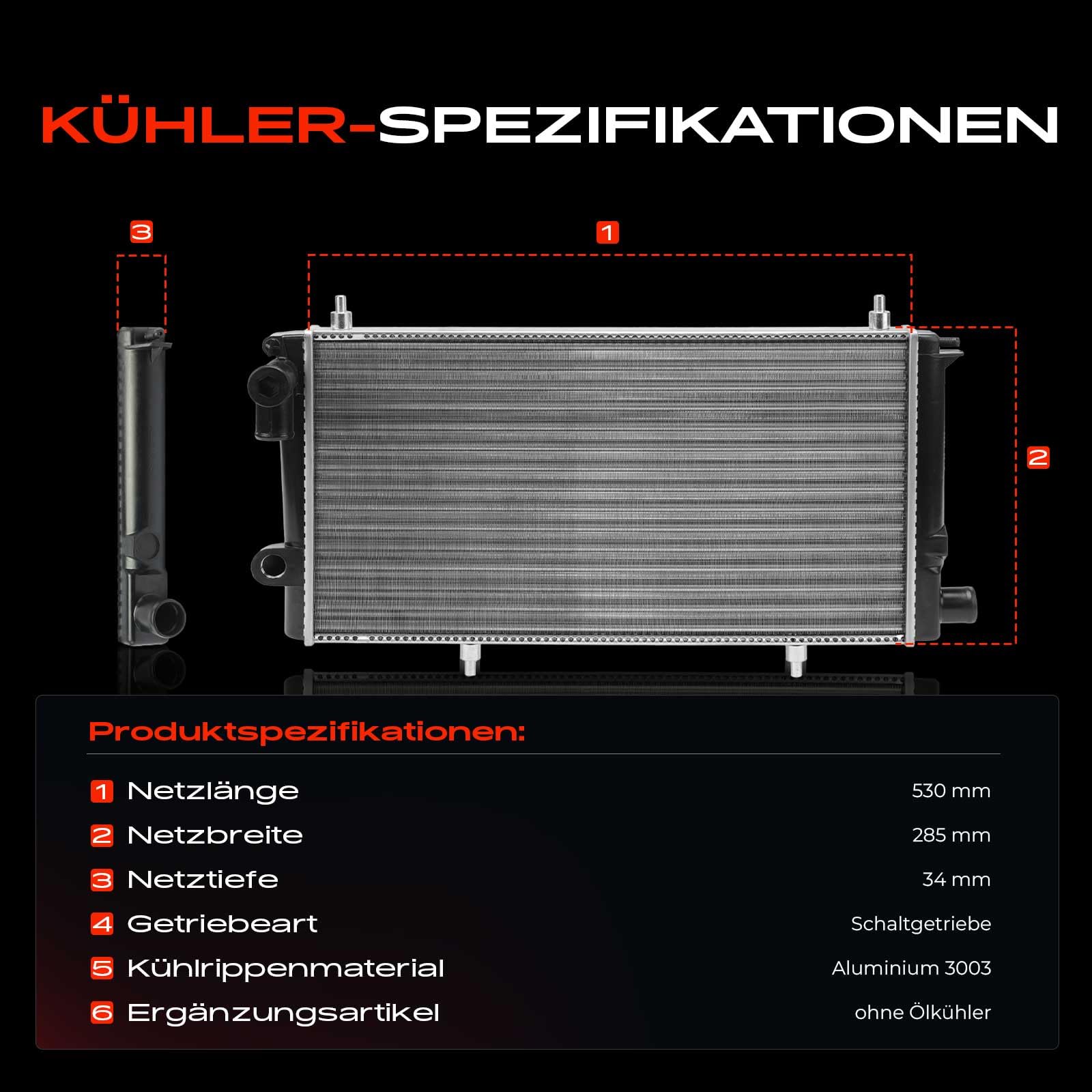 Frankberg Radiateur, refroidisseur d'eau, refroidisseur de moteur,