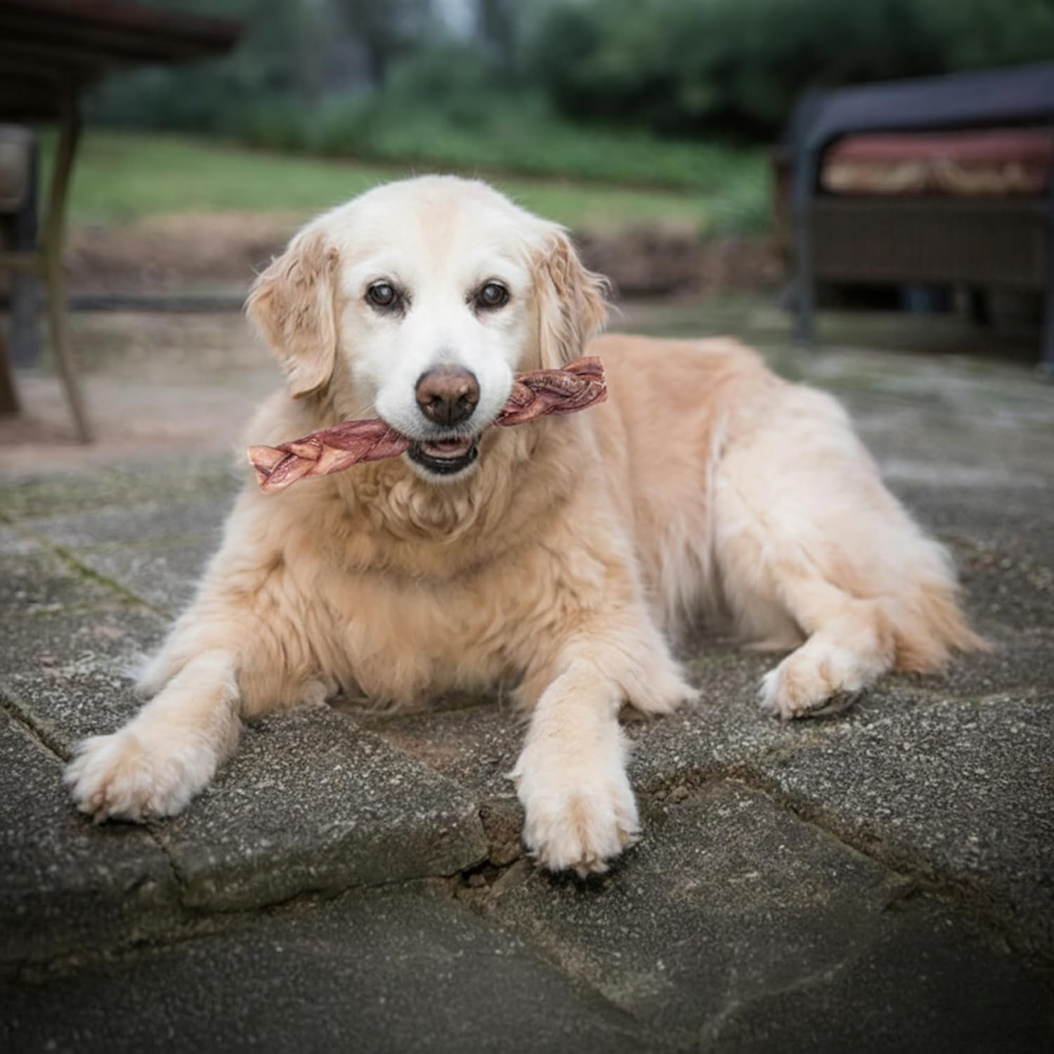 100% Natural Braided Bully Sticks for Dogs - 6 Inch (4 Count) - Low-Odor, Long-Lasting Single Ingredient Beef Pizzle Stick For Dogs - Rawhide-Free, Fully Digestible & Grain-Free - 10 oz Bag