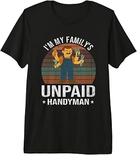 Unpaid Handyman – Funny Vintage Family Repair Man Premium Tri-blend T-Shirt