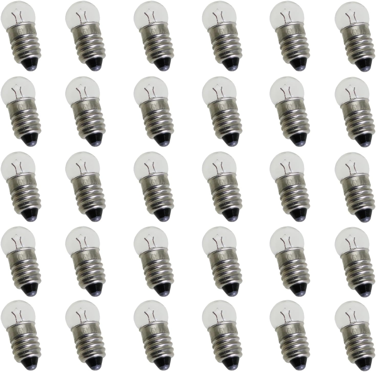 Light Bulbs 30pcs Warm White Small Screw Base Light Bulbs E10 Base 1.5V / 0.3A for Home Experiment Circuit Electrical Test Accessories