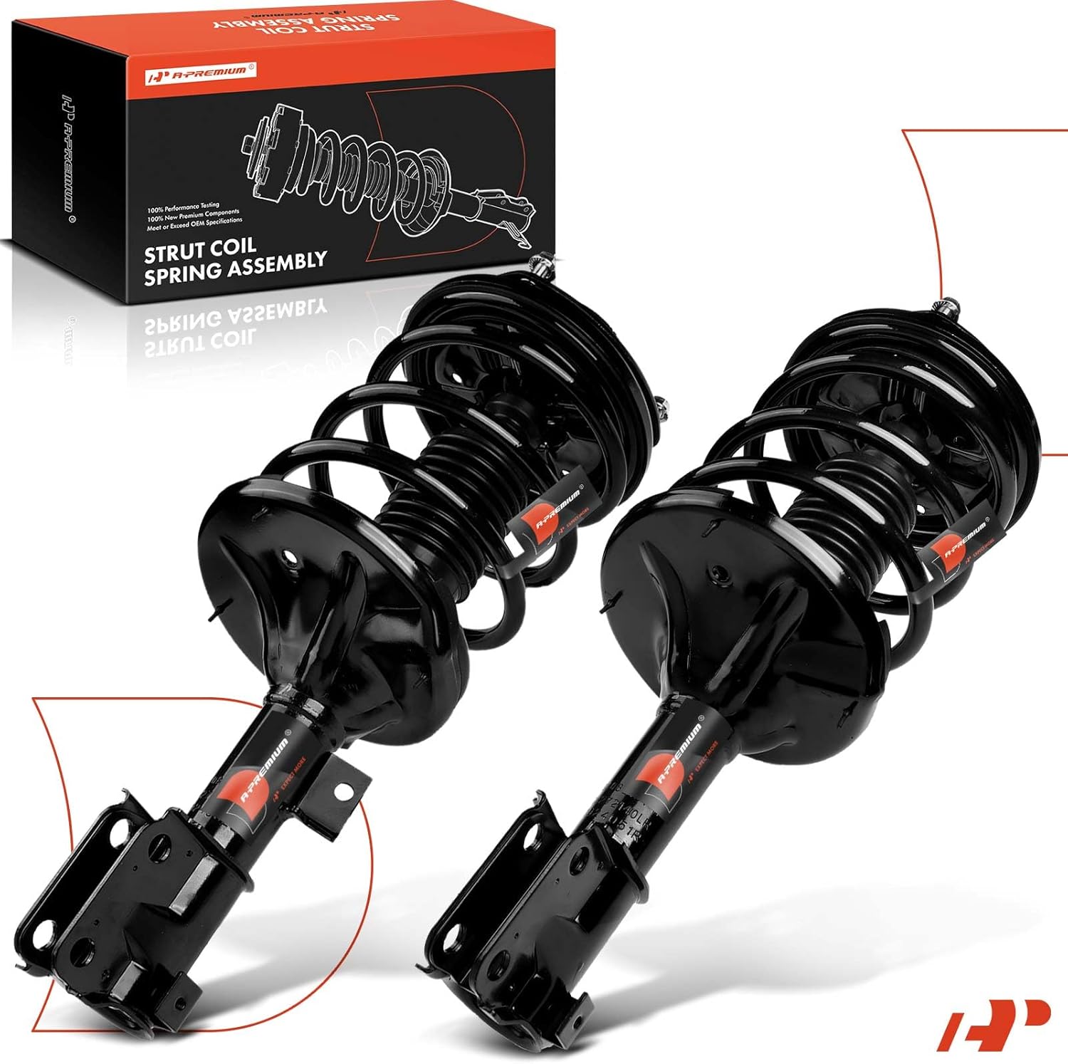A-Premium Front Strut Assembly Compatible with Mitsubishi Galant [2.4L] 1999-2003 - 2x Replacement Suspension Complete Strut Shock Absorber with Coil Spring