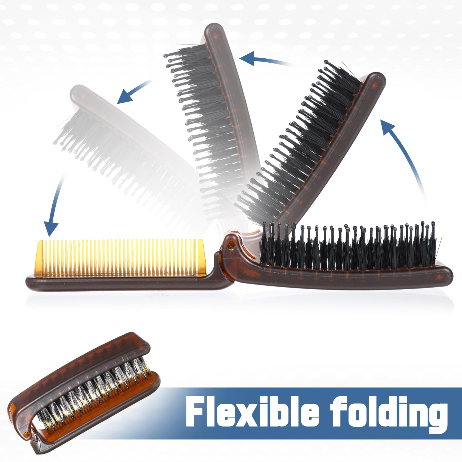 Travel Folding Hair Brush - Image 2