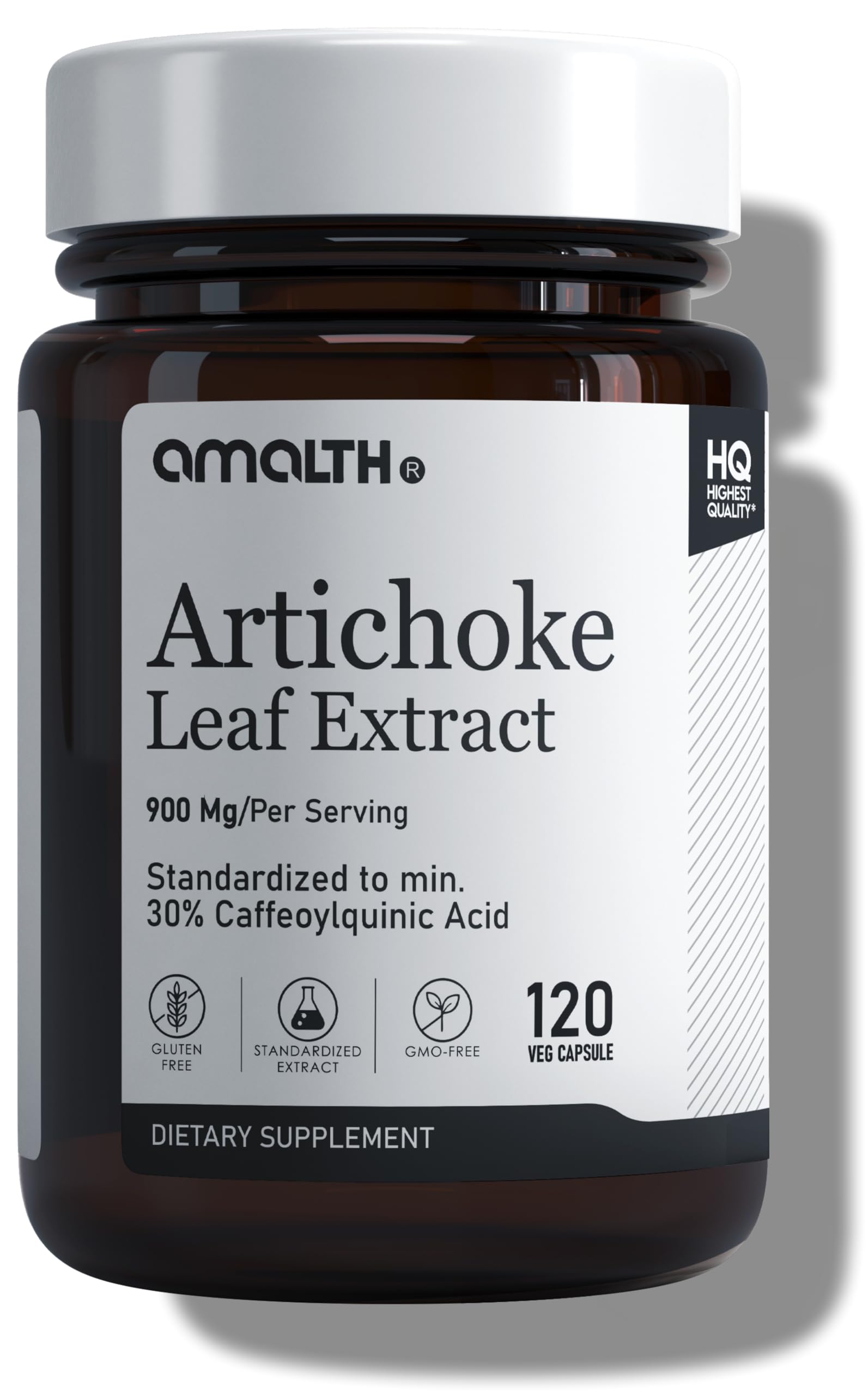Artichoke Leaf Extract Capsules 900 mg | Cynara Scolymus Extract Capsules Standardized 30% Caffeoylquinic Acid | Artichoke Extract Supplement | Herbal Digestive Wellness Support | 120 Veg Capsules