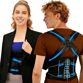 Back Brace Posture Corrector for Women and Men - Adjustable Shoulder Straightener, Lower Back Pain Relief, Back Straighter Instant Posture Corrector - Scoliosis, Hunchback, Hump, Thoracic