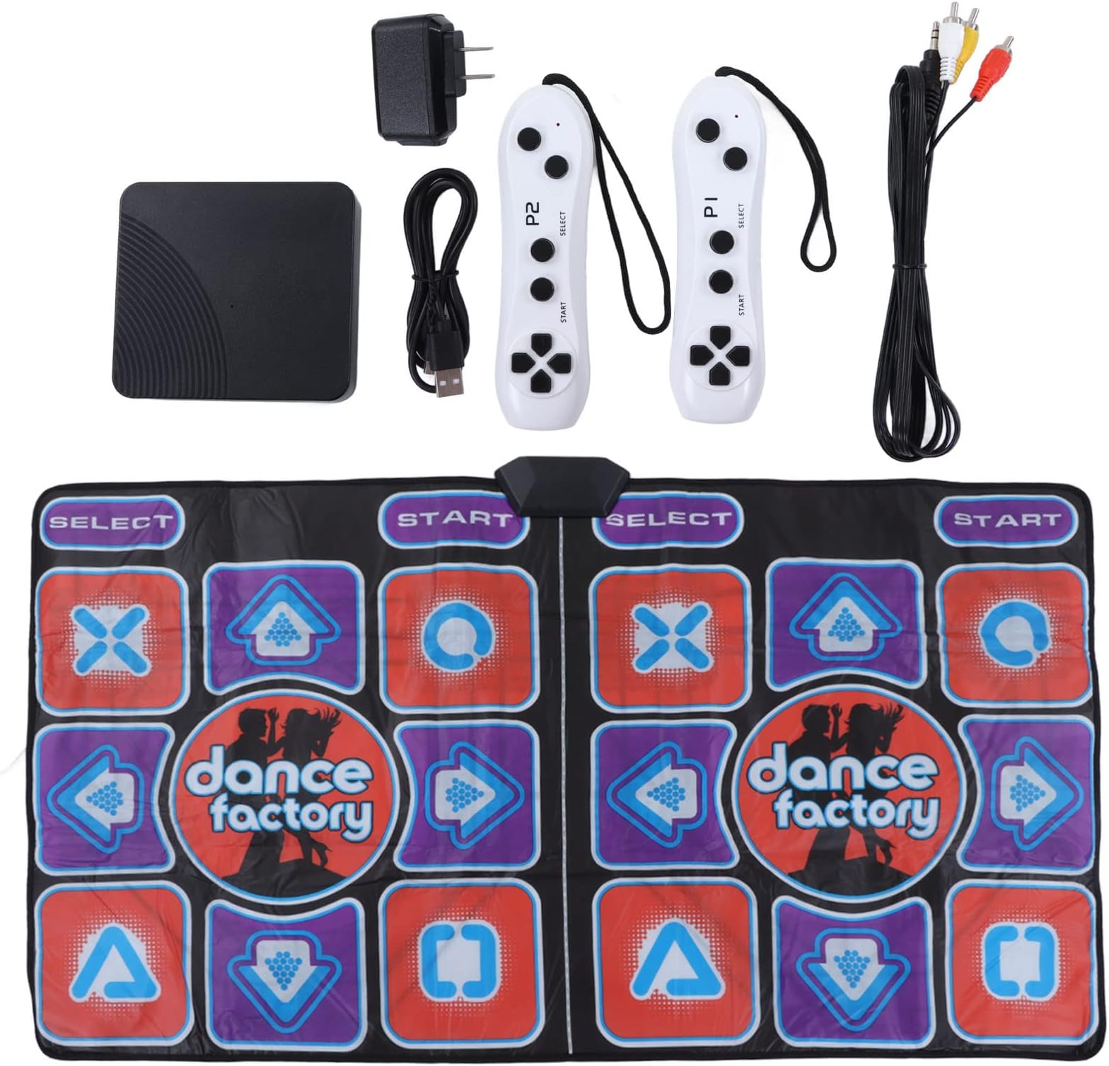 Dance Mat, Double User Light Up Musical Electronic Dance Mats with