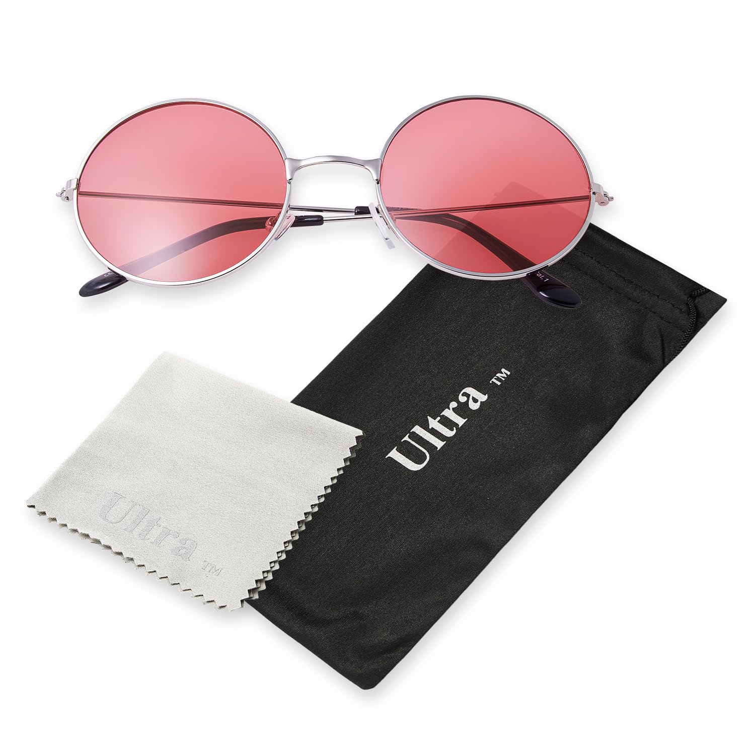 Ultra Large Round Adults Uv400 Sunglasses For Men Women - Pink